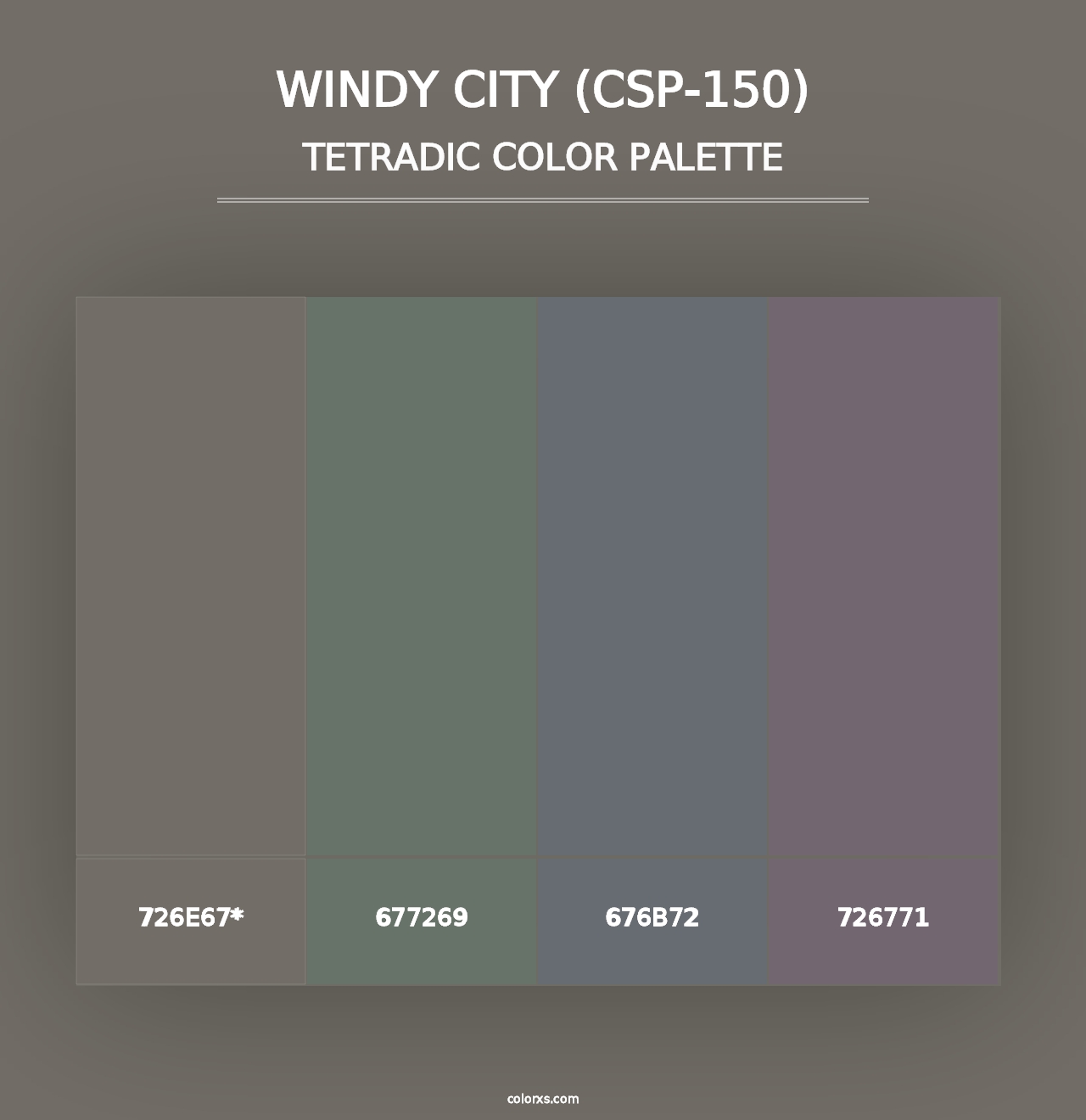 Windy City (CSP-150) - Tetradic Color Palette