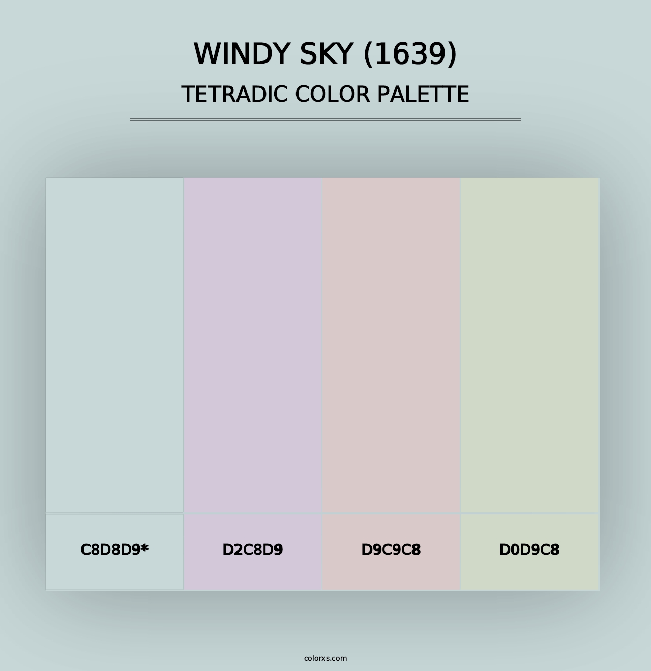 Windy Sky (1639) - Tetradic Color Palette