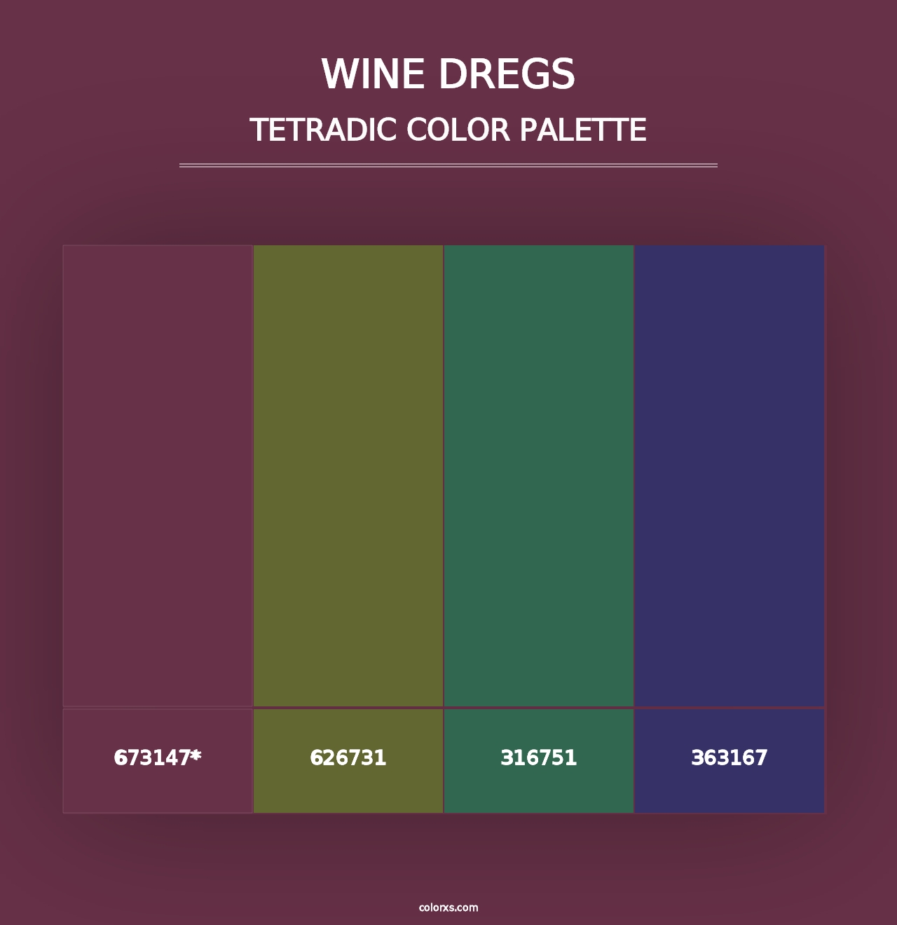 Wine Dregs - Tetradic Color Palette