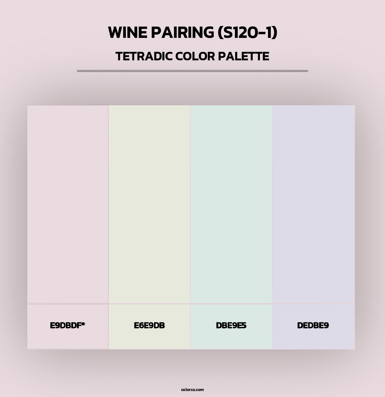 Wine Pairing (S120-1) - Tetradic Color Palette