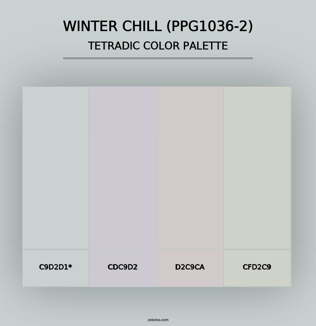 Winter Chill (PPG1036-2) - Tetradic Color Palette