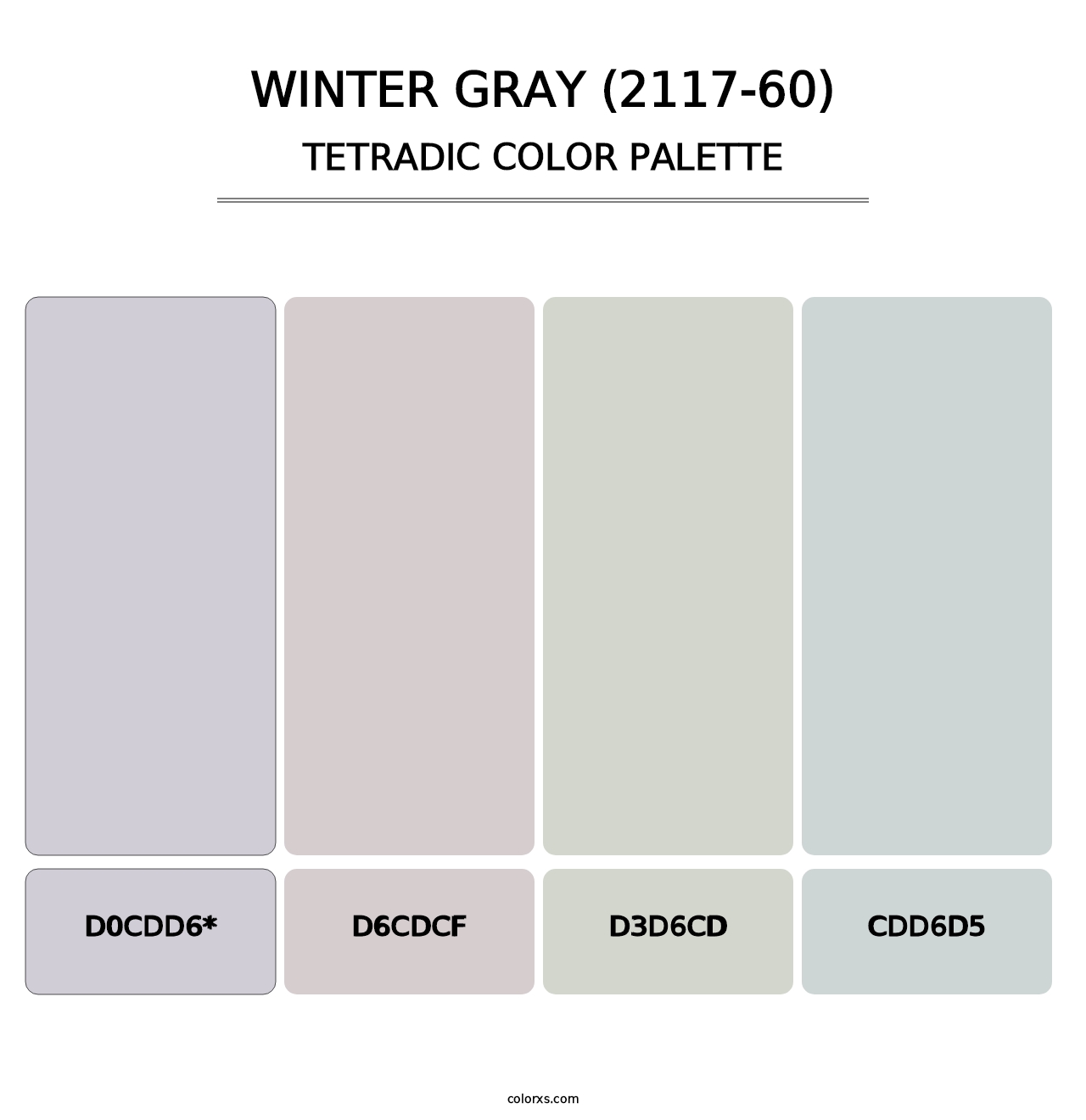 Winter Gray (2117-60) - Tetradic Color Palette