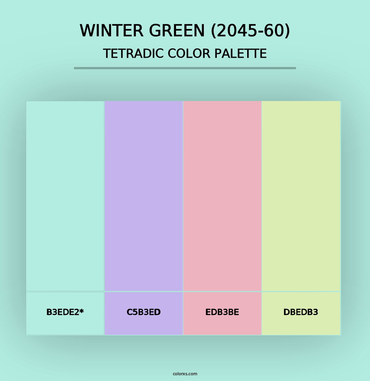 Winter Green (2045-60) - Tetradic Color Palette