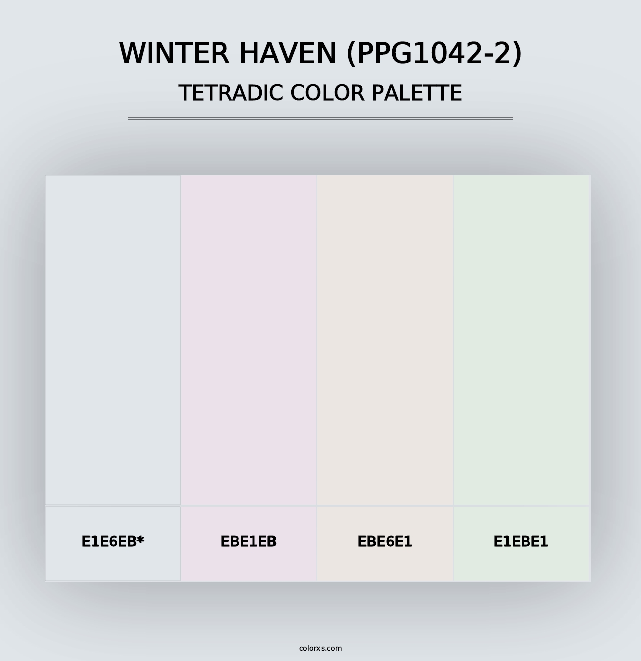 Winter Haven (PPG1042-2) - Tetradic Color Palette