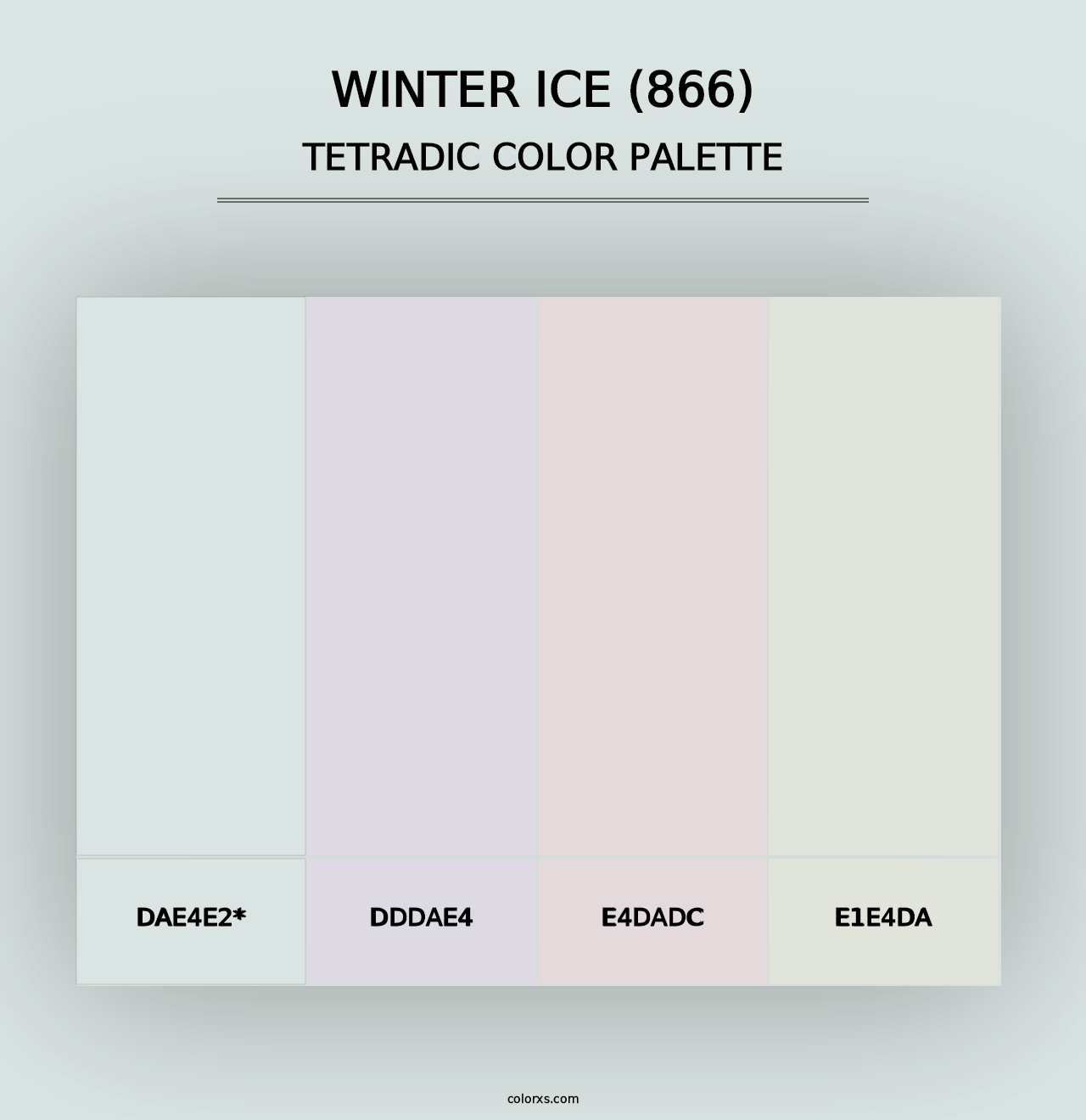 Winter Ice (866) - Tetradic Color Palette