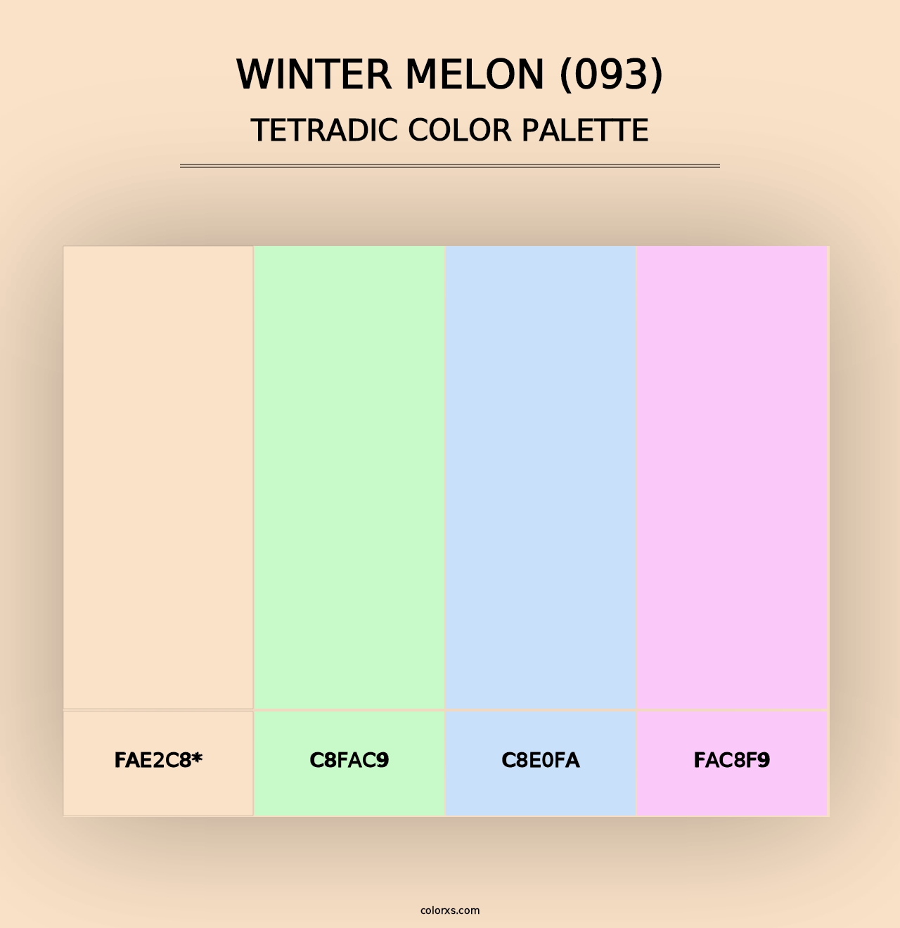 Winter Melon (093) - Tetradic Color Palette