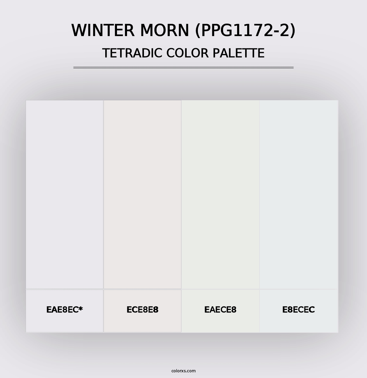 Winter Morn (PPG1172-2) - Tetradic Color Palette