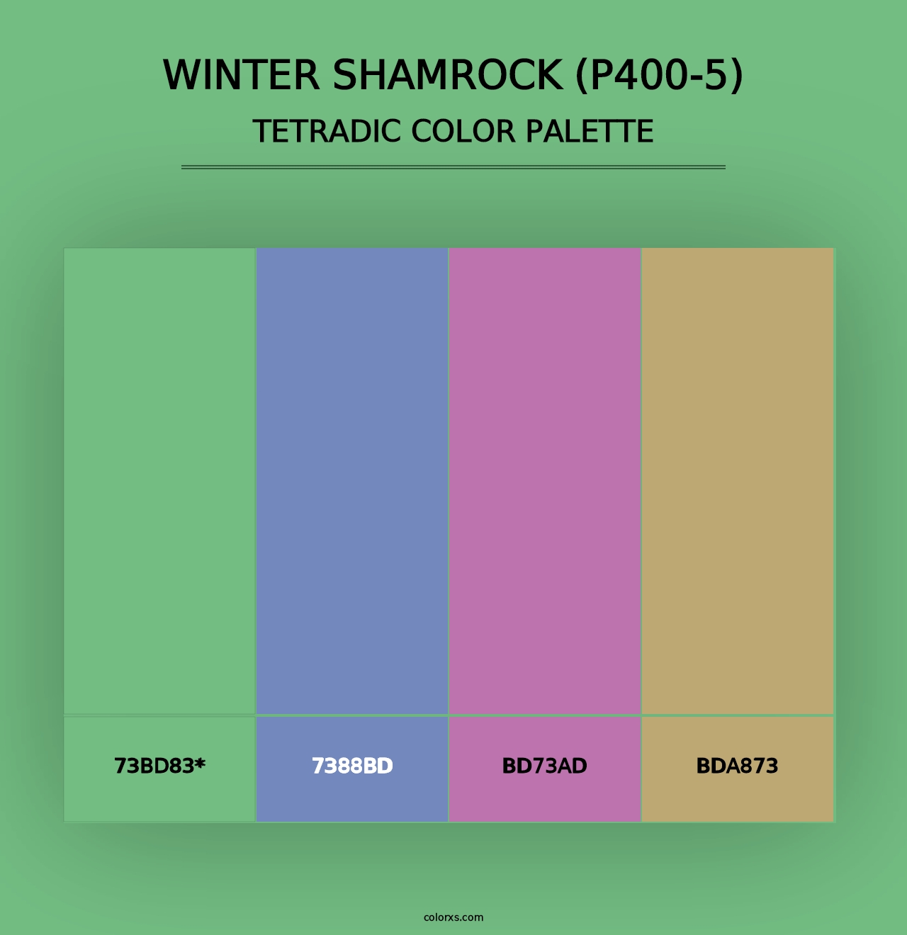 Winter Shamrock (P400-5) - Tetradic Color Palette