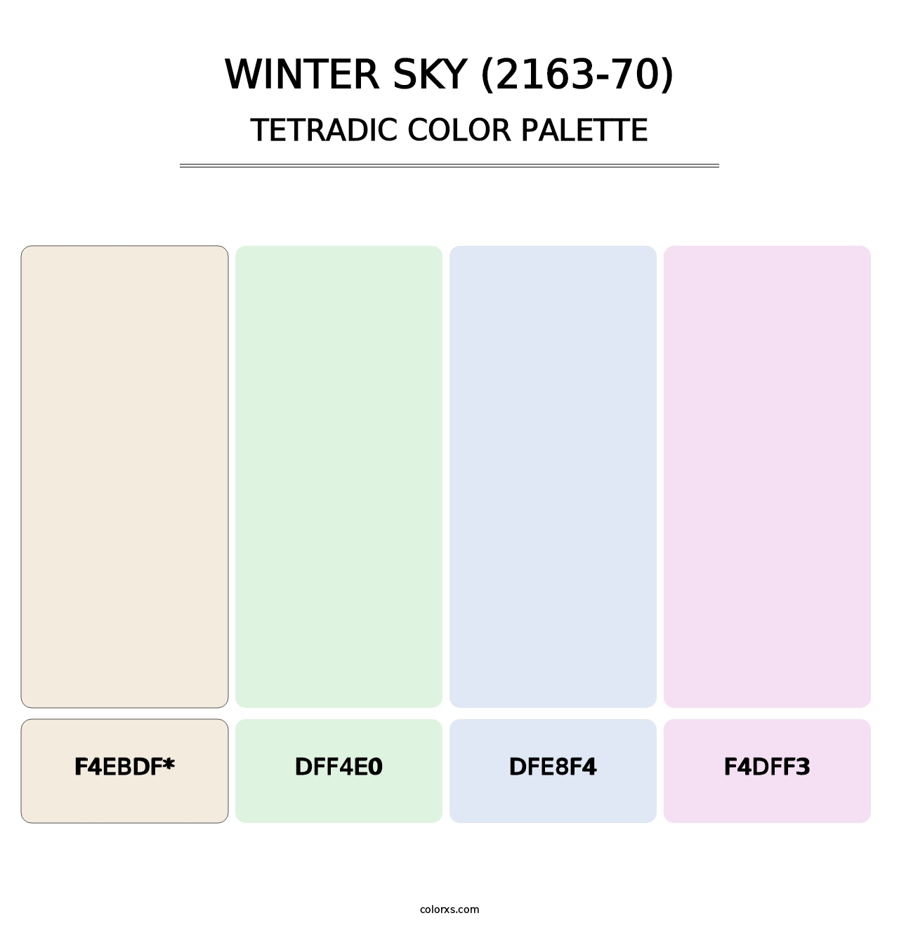 Winter Sky (2163-70) - Tetradic Color Palette