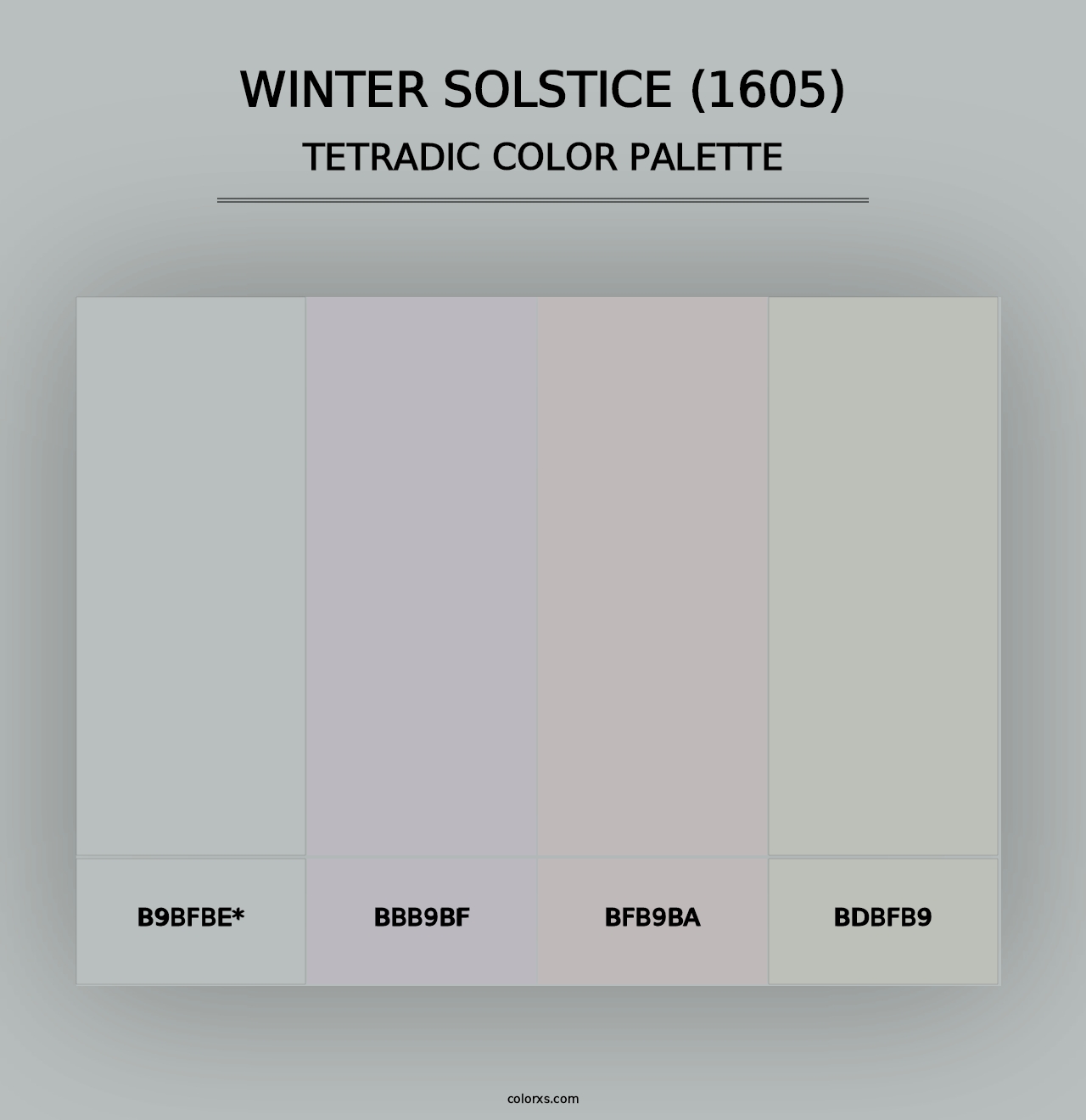 Winter Solstice (1605) - Tetradic Color Palette