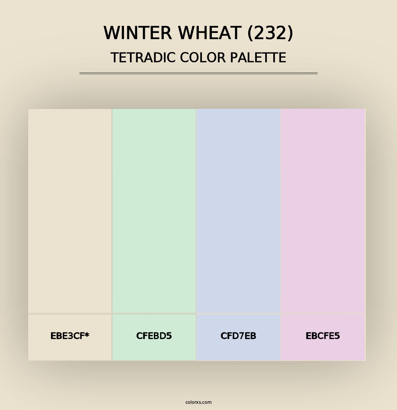 Winter Wheat (232) - Tetradic Color Palette