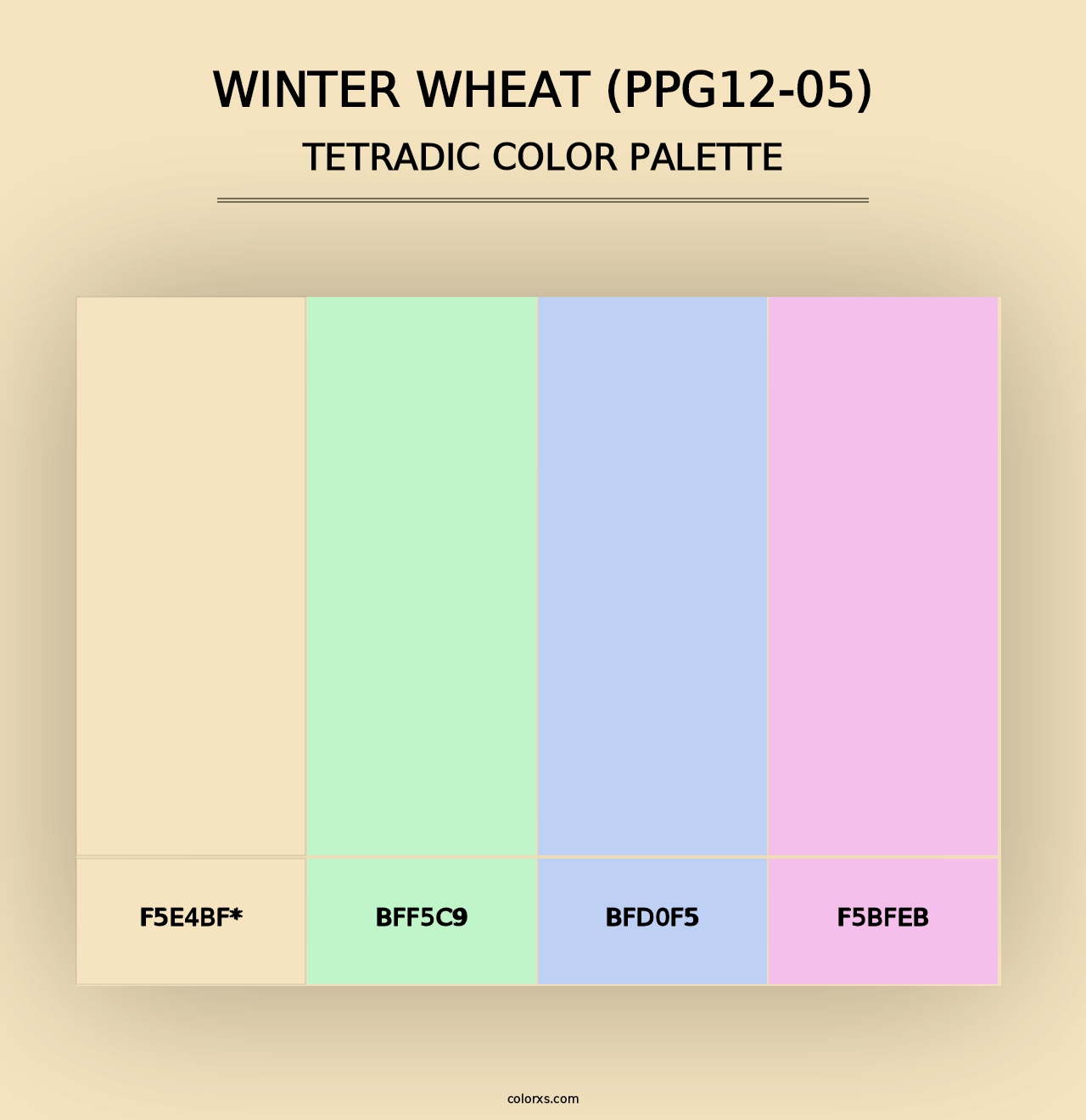 Winter Wheat (PPG12-05) - Tetradic Color Palette