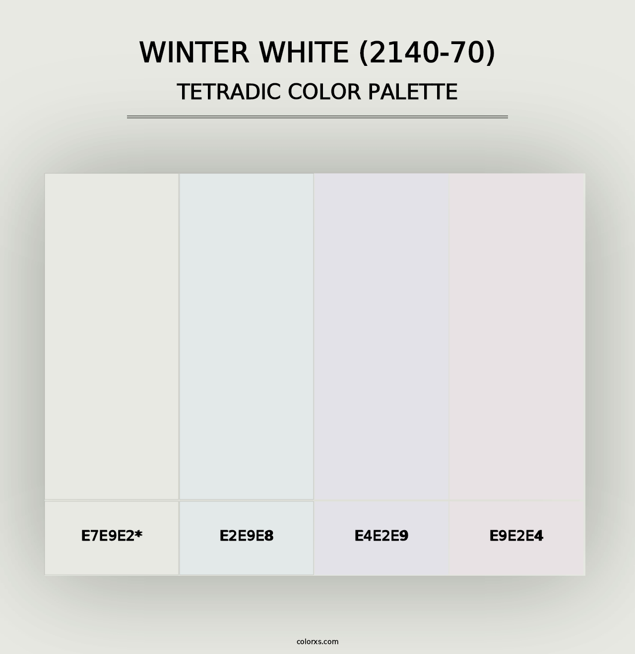 Winter White (2140-70) - Tetradic Color Palette