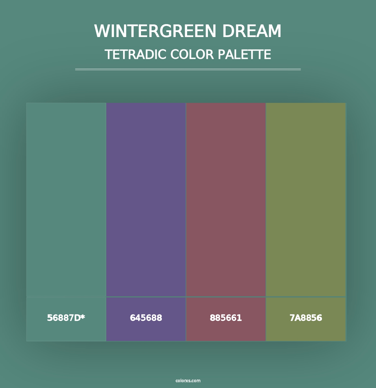 Wintergreen Dream - Tetradic Color Palette