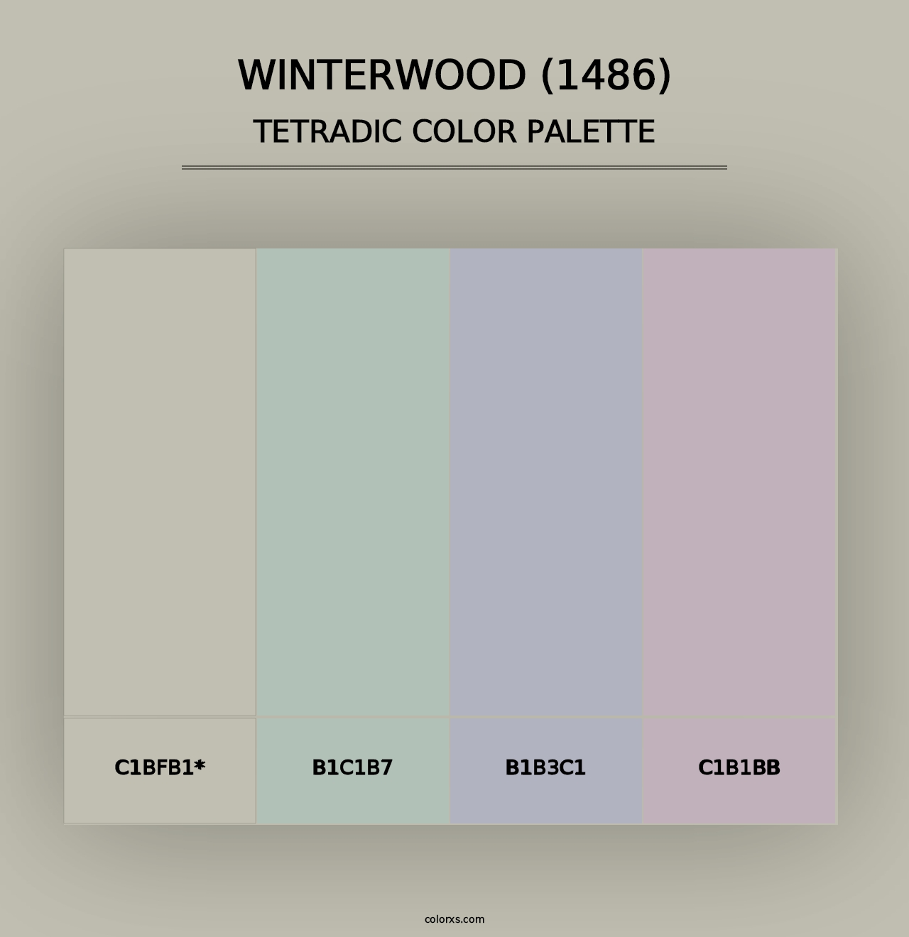 Winterwood (1486) - Tetradic Color Palette