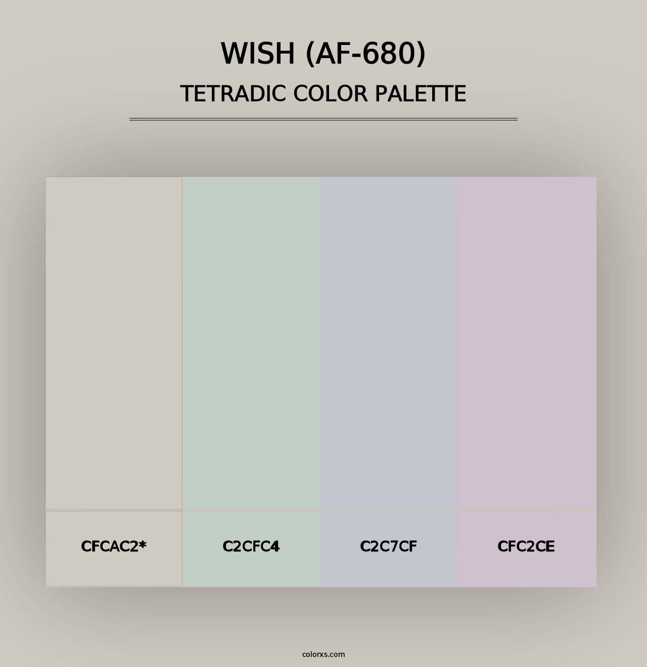 Wish (AF-680) - Tetradic Color Palette