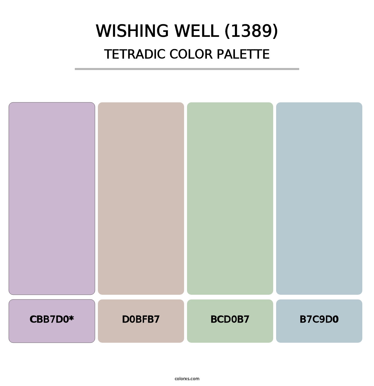 Wishing Well (1389) - Tetradic Color Palette