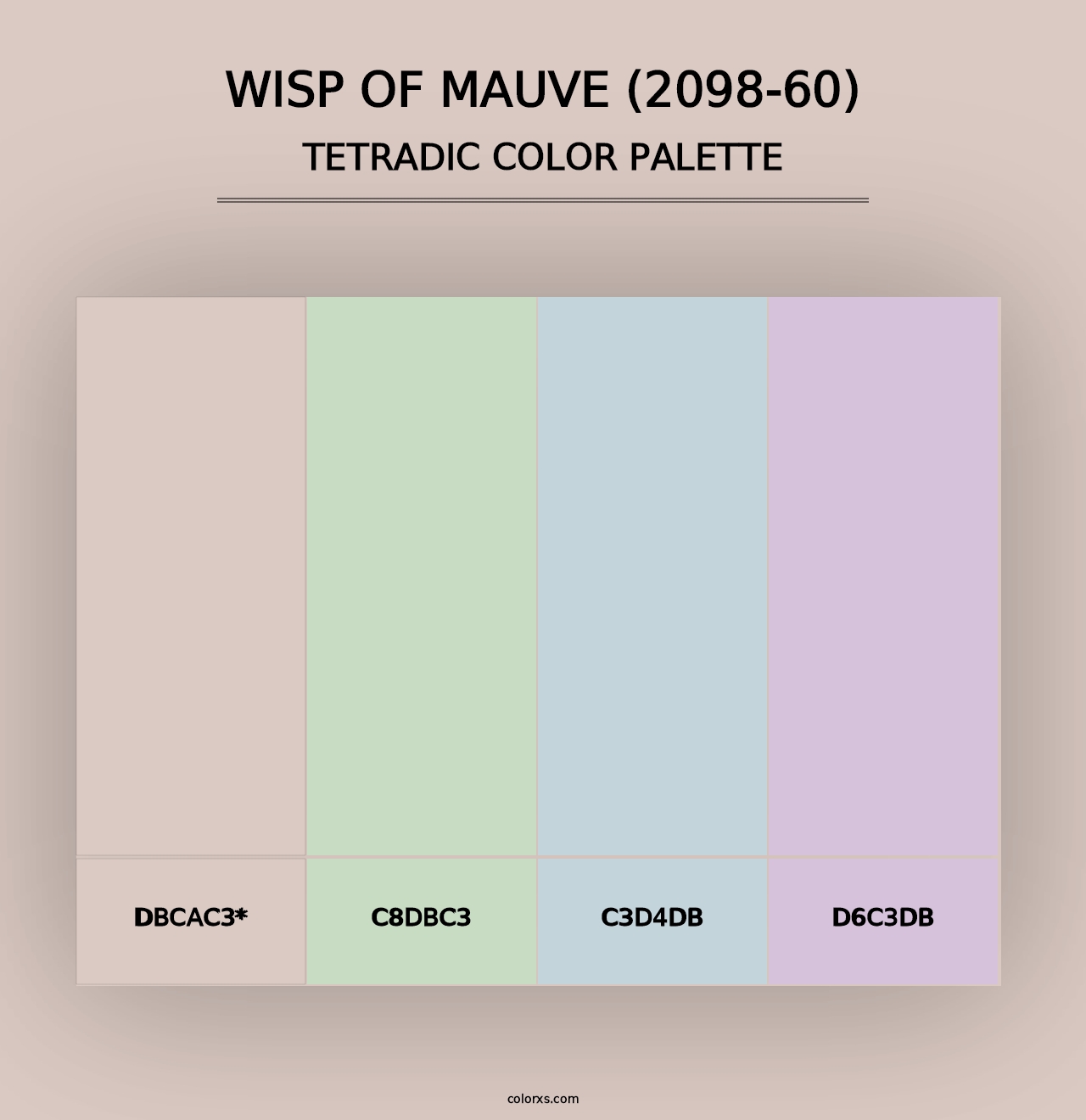 Wisp of Mauve (2098-60) - Tetradic Color Palette