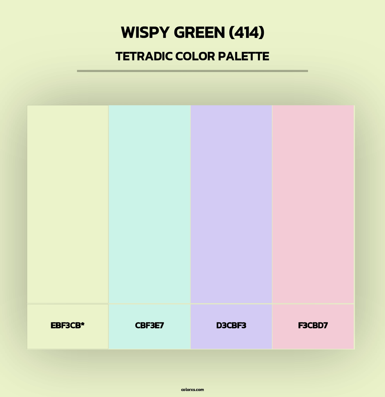 Wispy Green (414) - Tetradic Color Palette