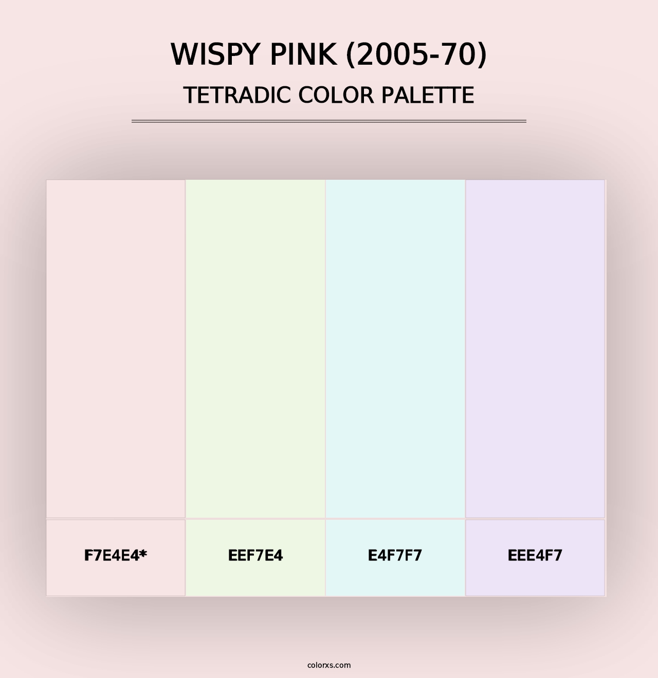 Wispy Pink (2005-70) - Tetradic Color Palette