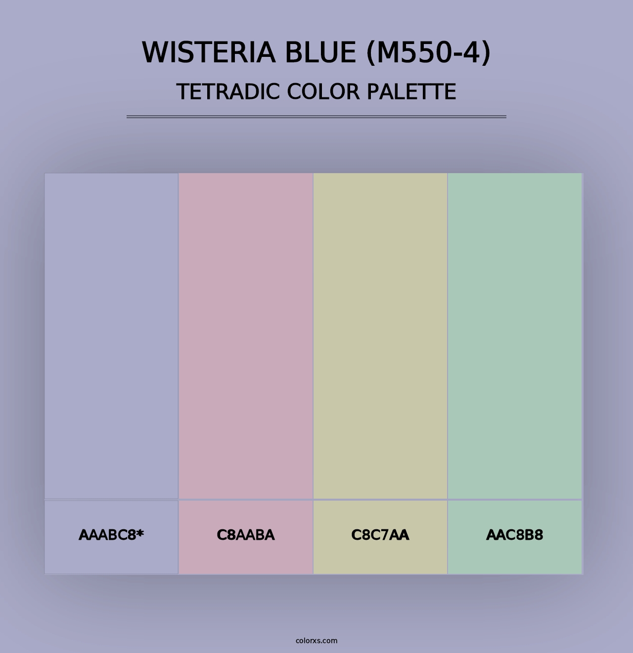 Wisteria Blue (M550-4) - Tetradic Color Palette