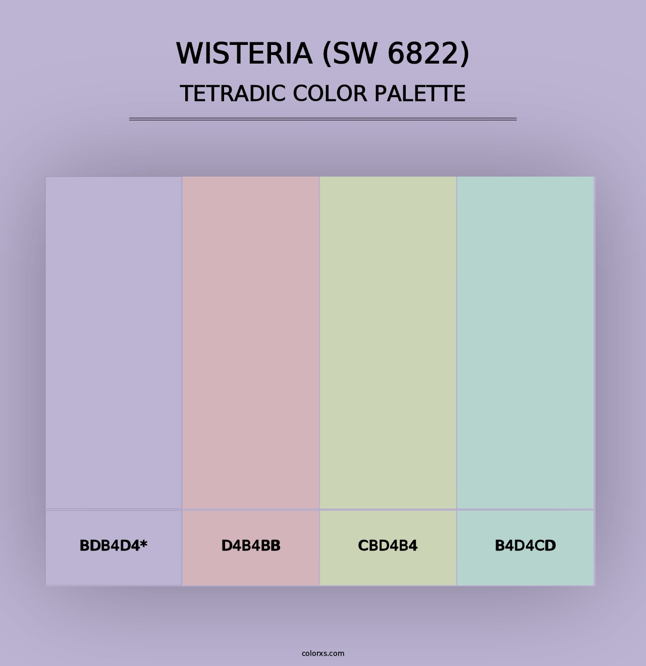 Wisteria (SW 6822) - Tetradic Color Palette