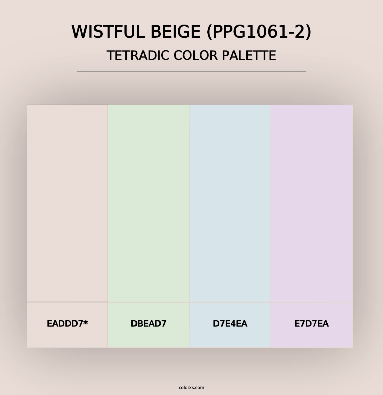 Wistful Beige (PPG1061-2) - Tetradic Color Palette