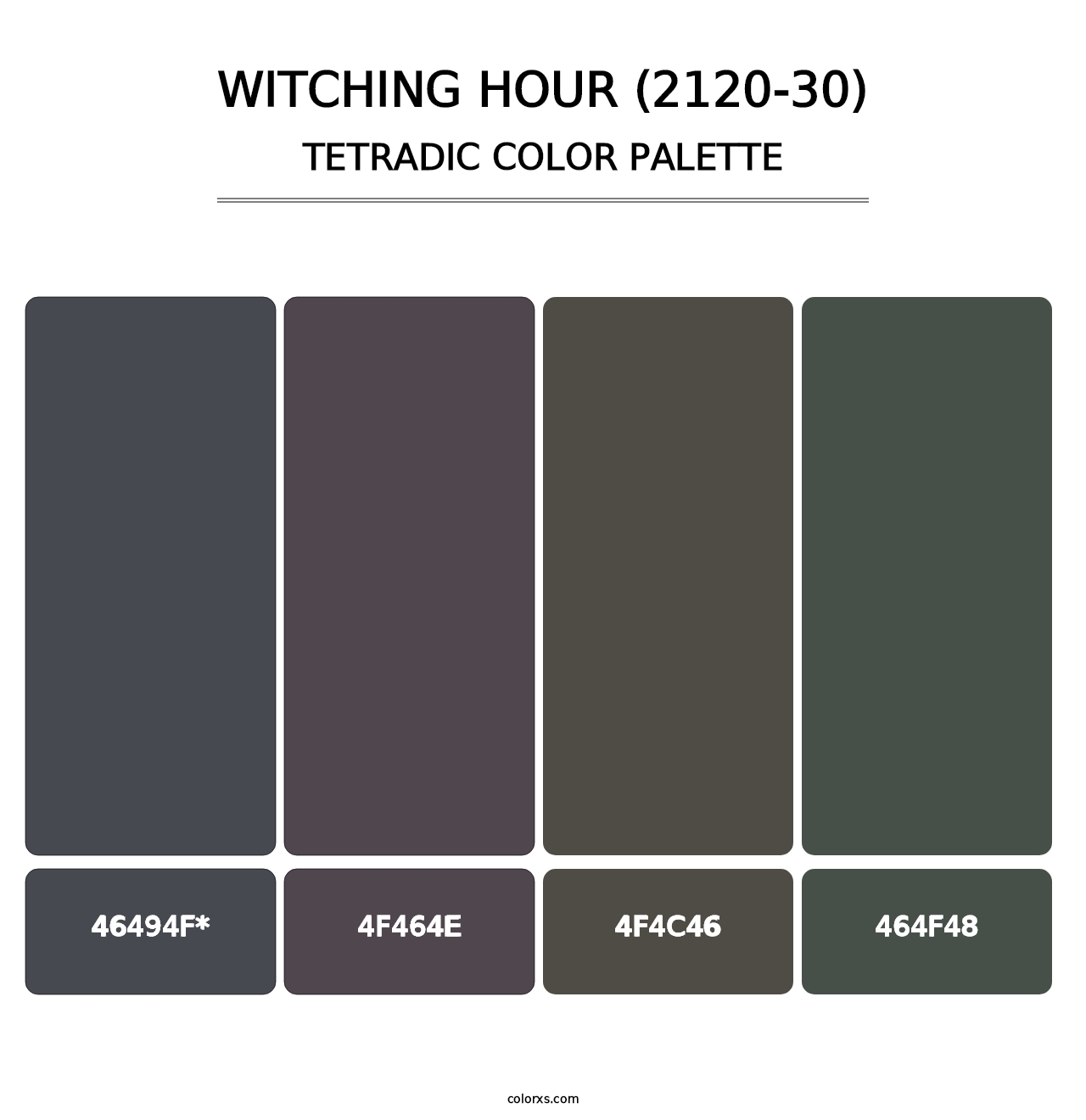 Witching Hour (2120-30) - Tetradic Color Palette