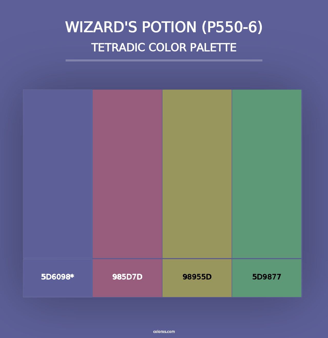 Wizard'S Potion (P550-6) - Tetradic Color Palette