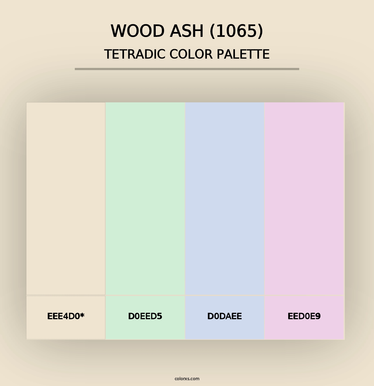 Wood Ash (1065) - Tetradic Color Palette