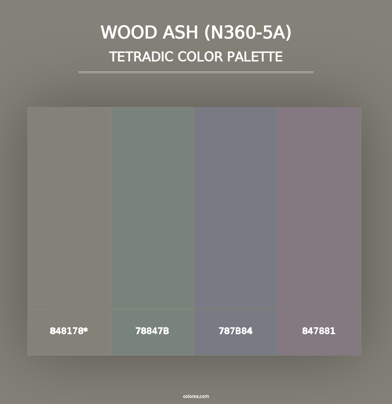 Wood Ash (N360-5A) - Tetradic Color Palette