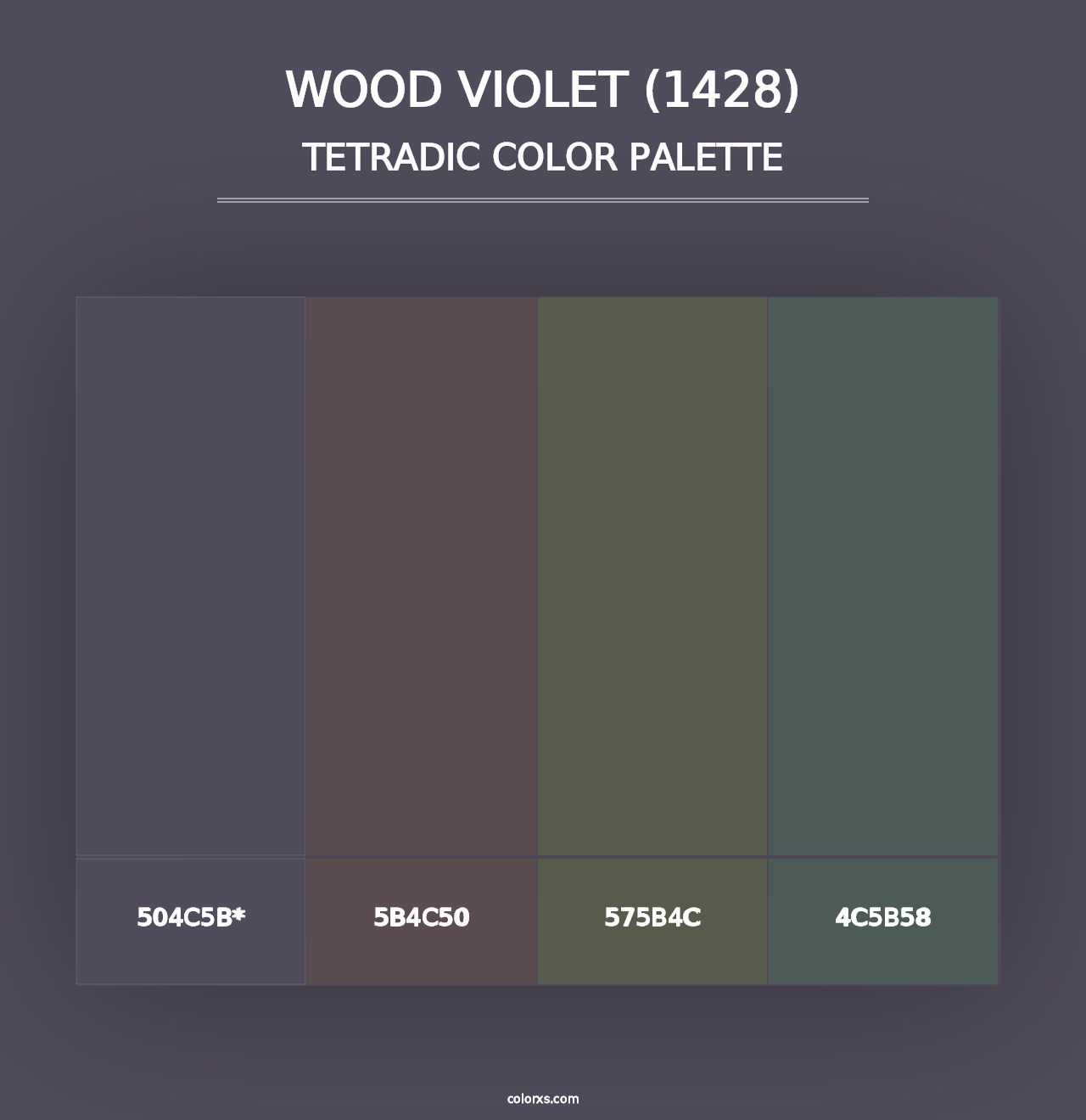 Wood Violet (1428) - Tetradic Color Palette