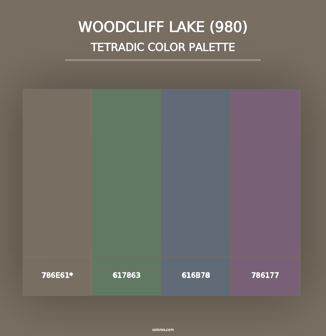 Woodcliff Lake (980) - Tetradic Color Palette