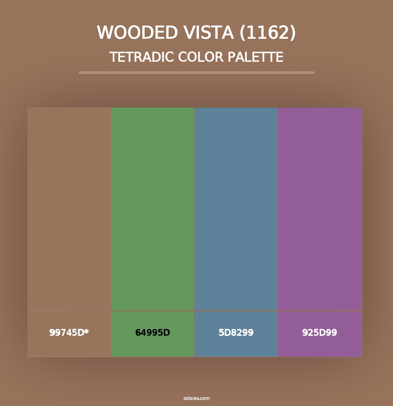 Wooded Vista (1162) - Tetradic Color Palette