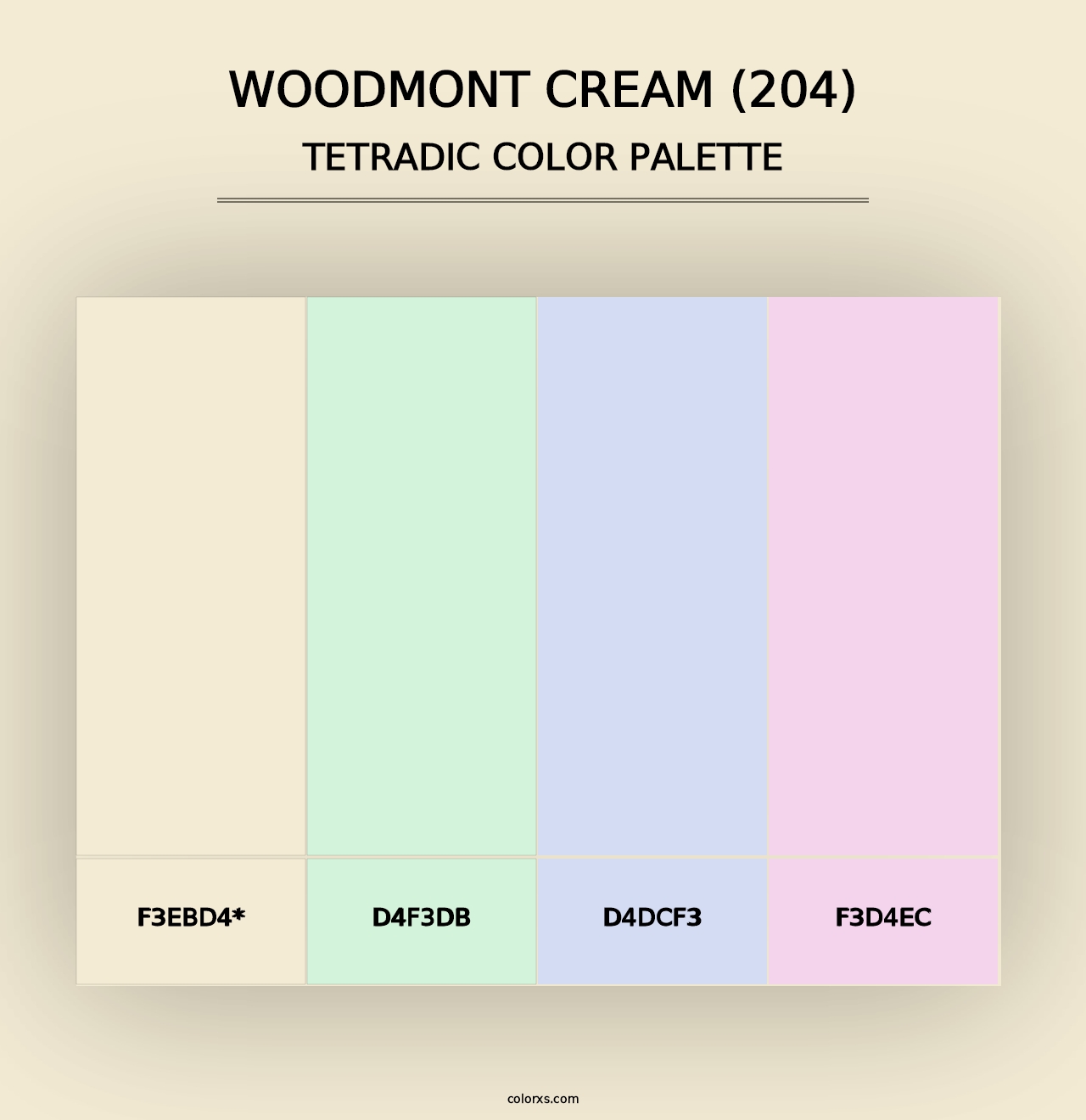 Woodmont Cream (204) - Tetradic Color Palette