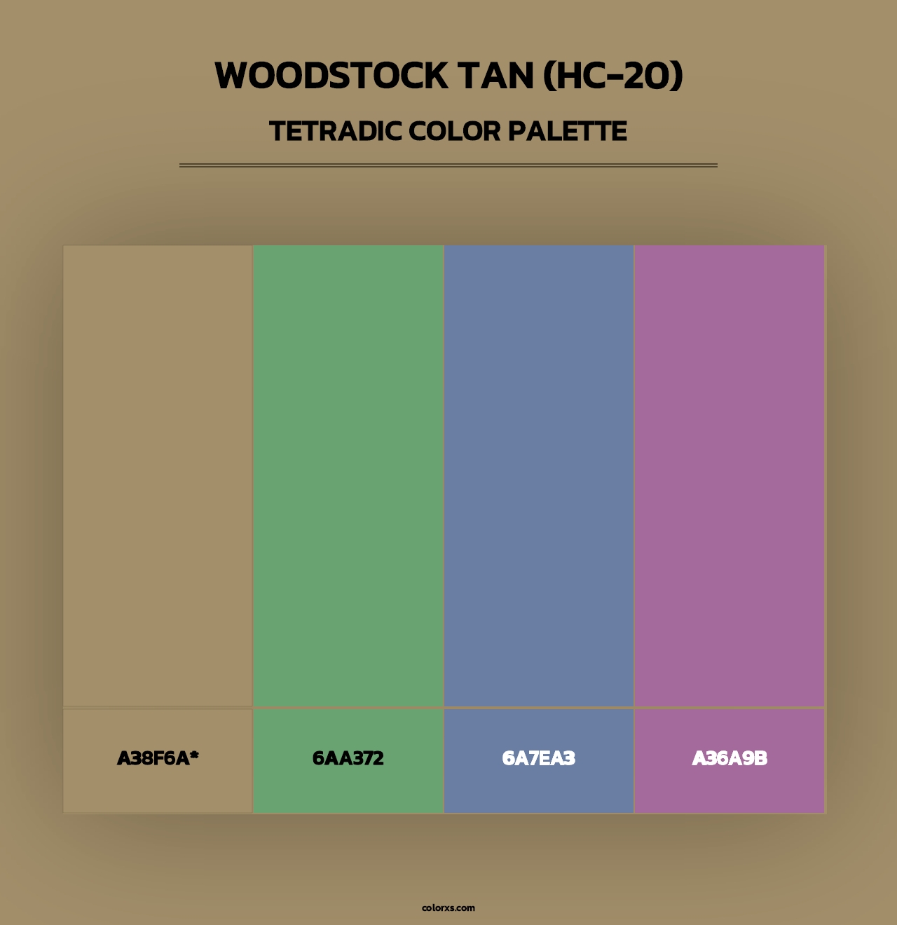 Woodstock Tan (HC-20) - Tetradic Color Palette