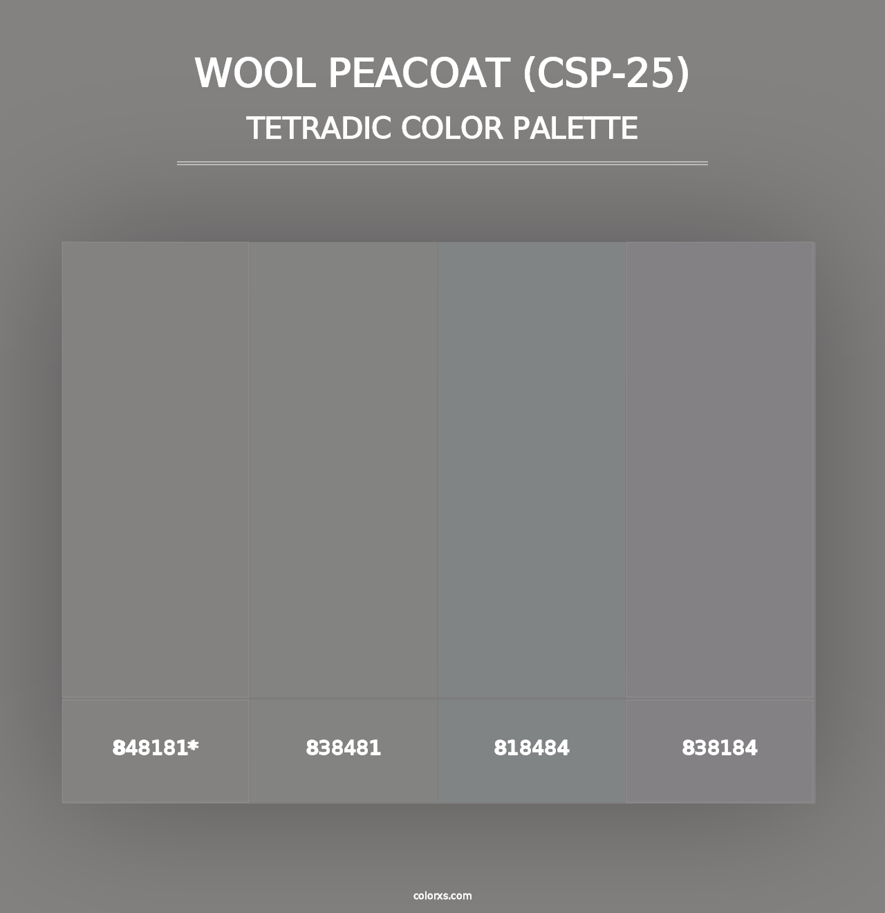 Wool Peacoat (CSP-25) - Tetradic Color Palette