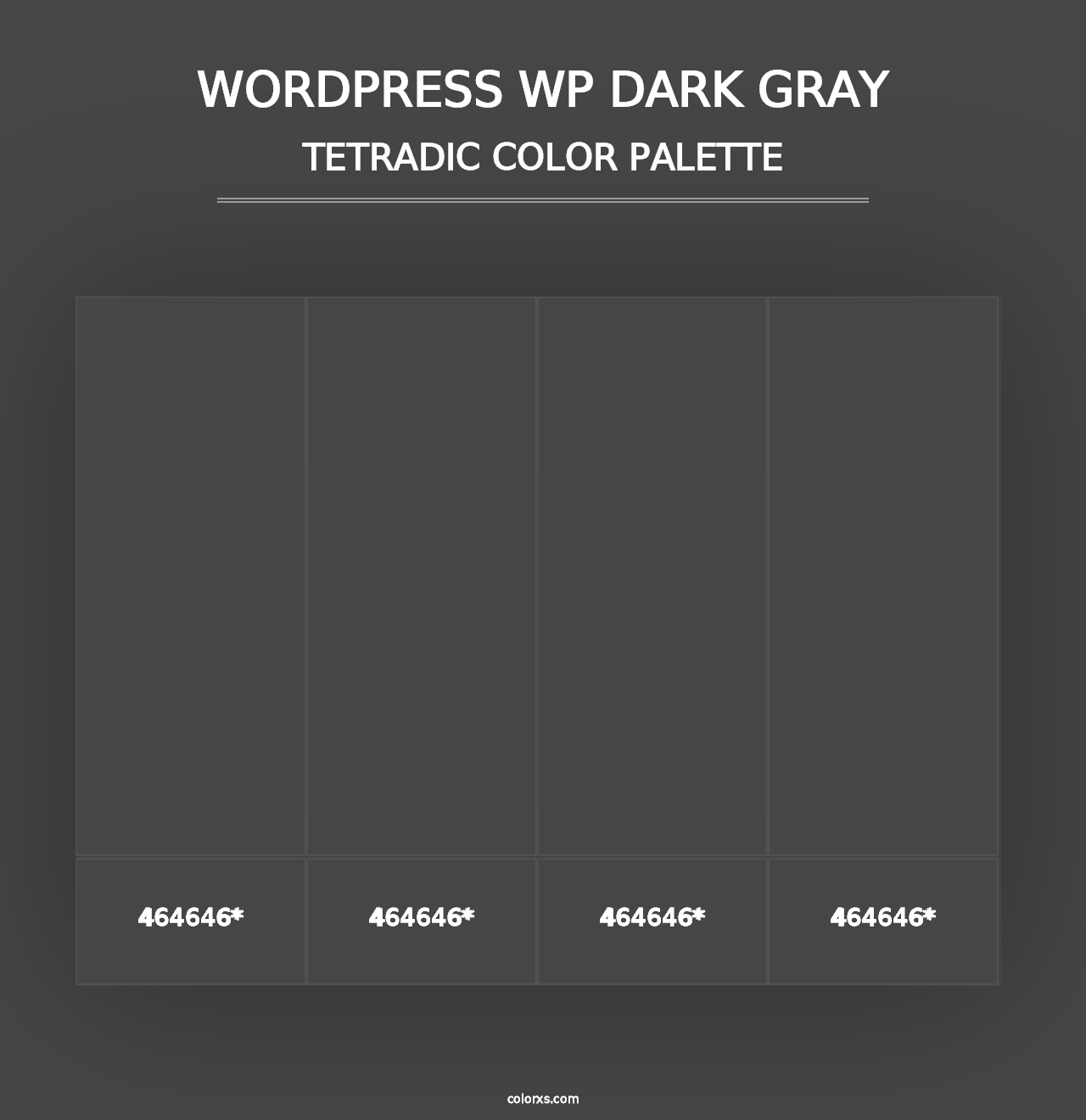 WordPress WP Dark Gray - Tetradic Color Palette