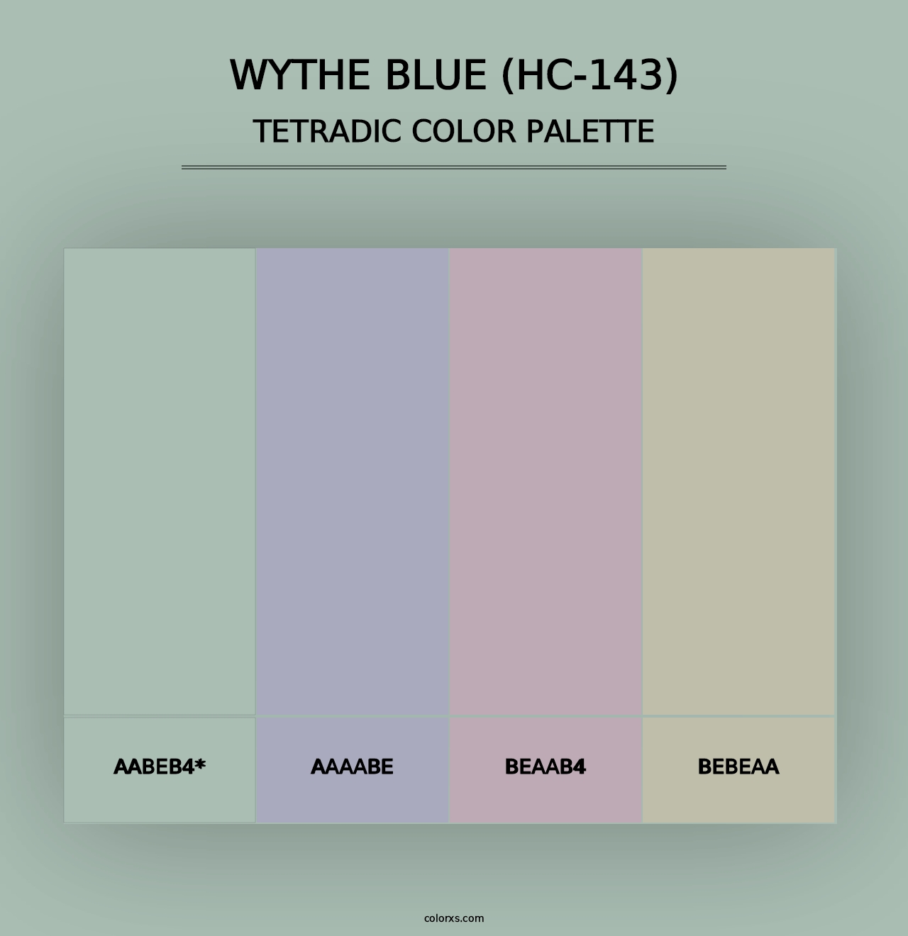 Wythe Blue (HC-143) - Tetradic Color Palette