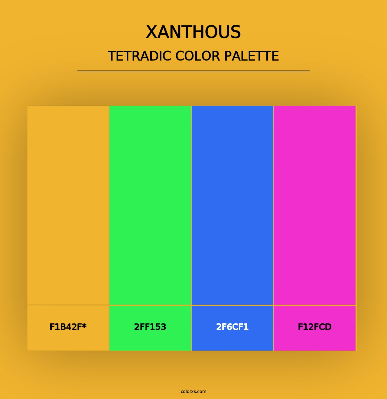 Xanthous - Tetradic Color Palette