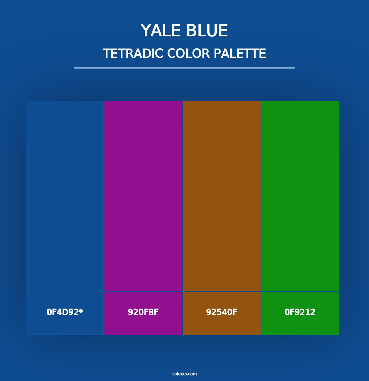 Yale Blue - Tetradic Color Palette