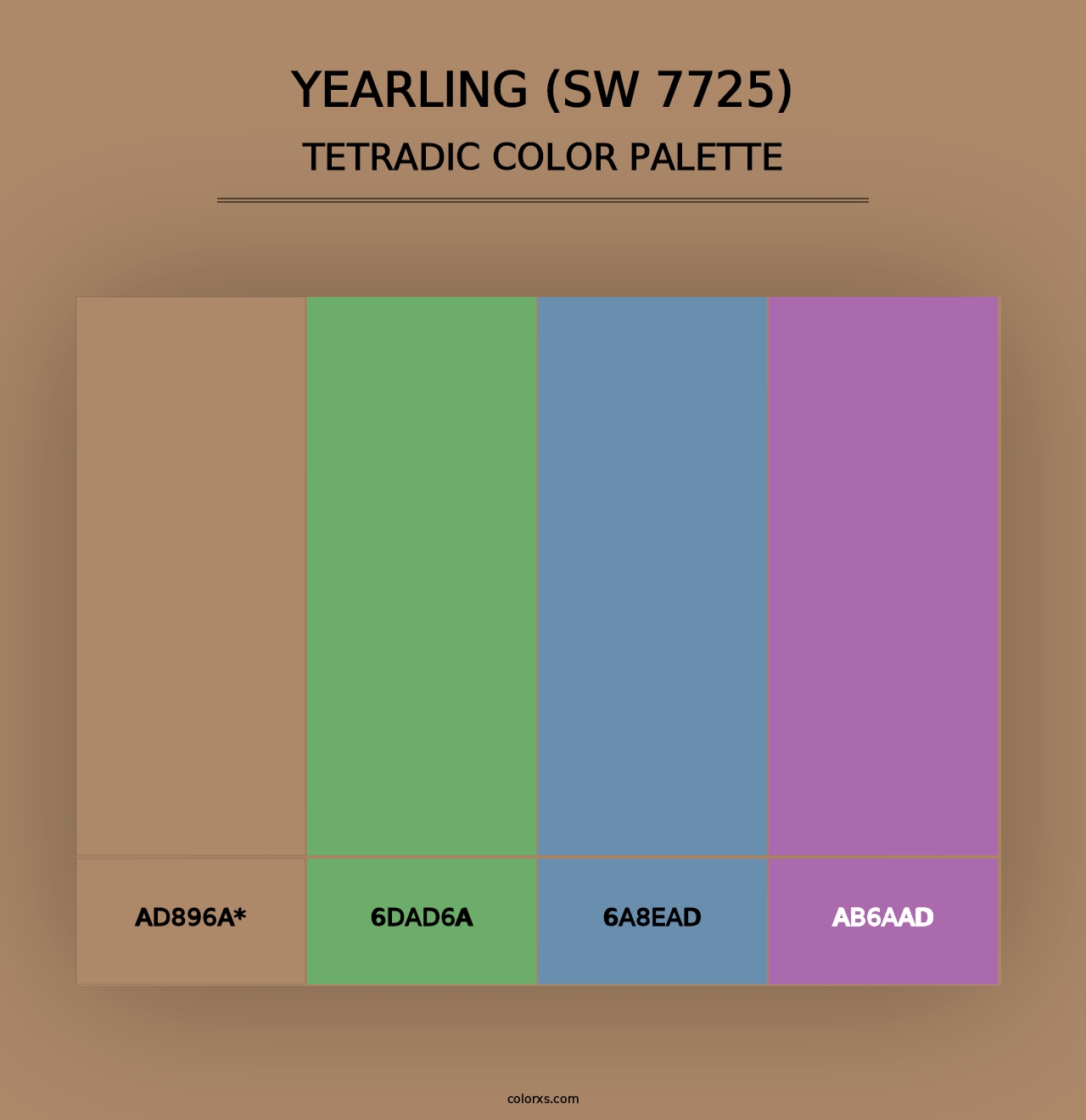 Yearling (SW 7725) - Tetradic Color Palette