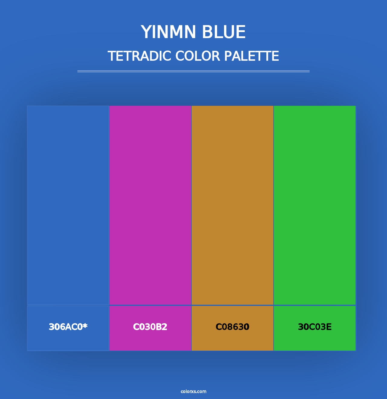 YInMn Blue - Tetradic Color Palette