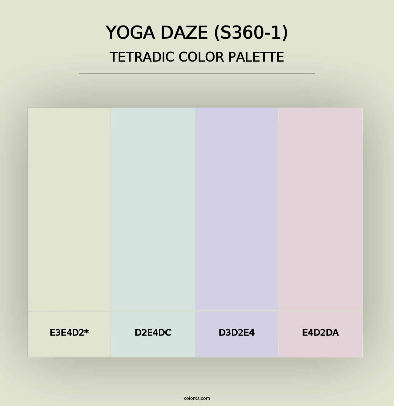 Yoga Daze (S360-1) - Tetradic Color Palette