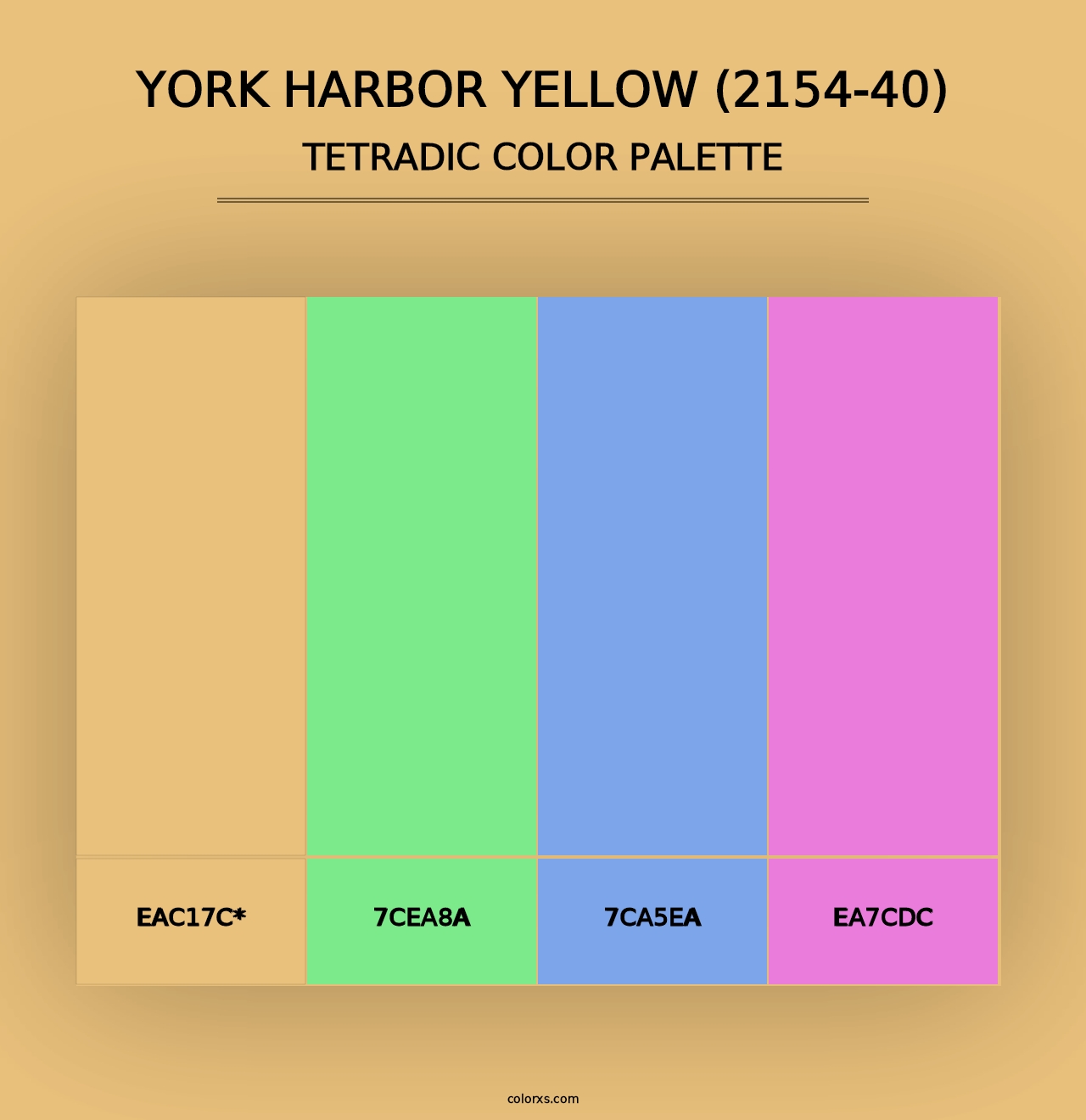 York Harbor Yellow (2154-40) - Tetradic Color Palette