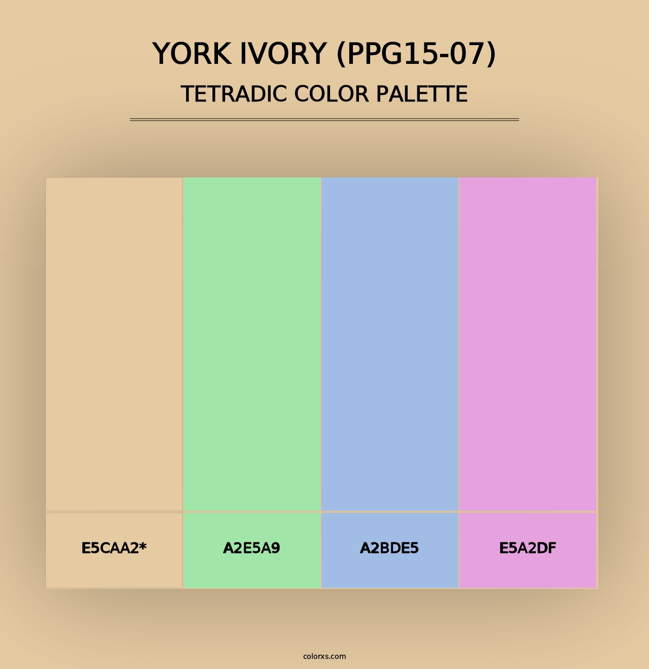 York Ivory (PPG15-07) - Tetradic Color Palette