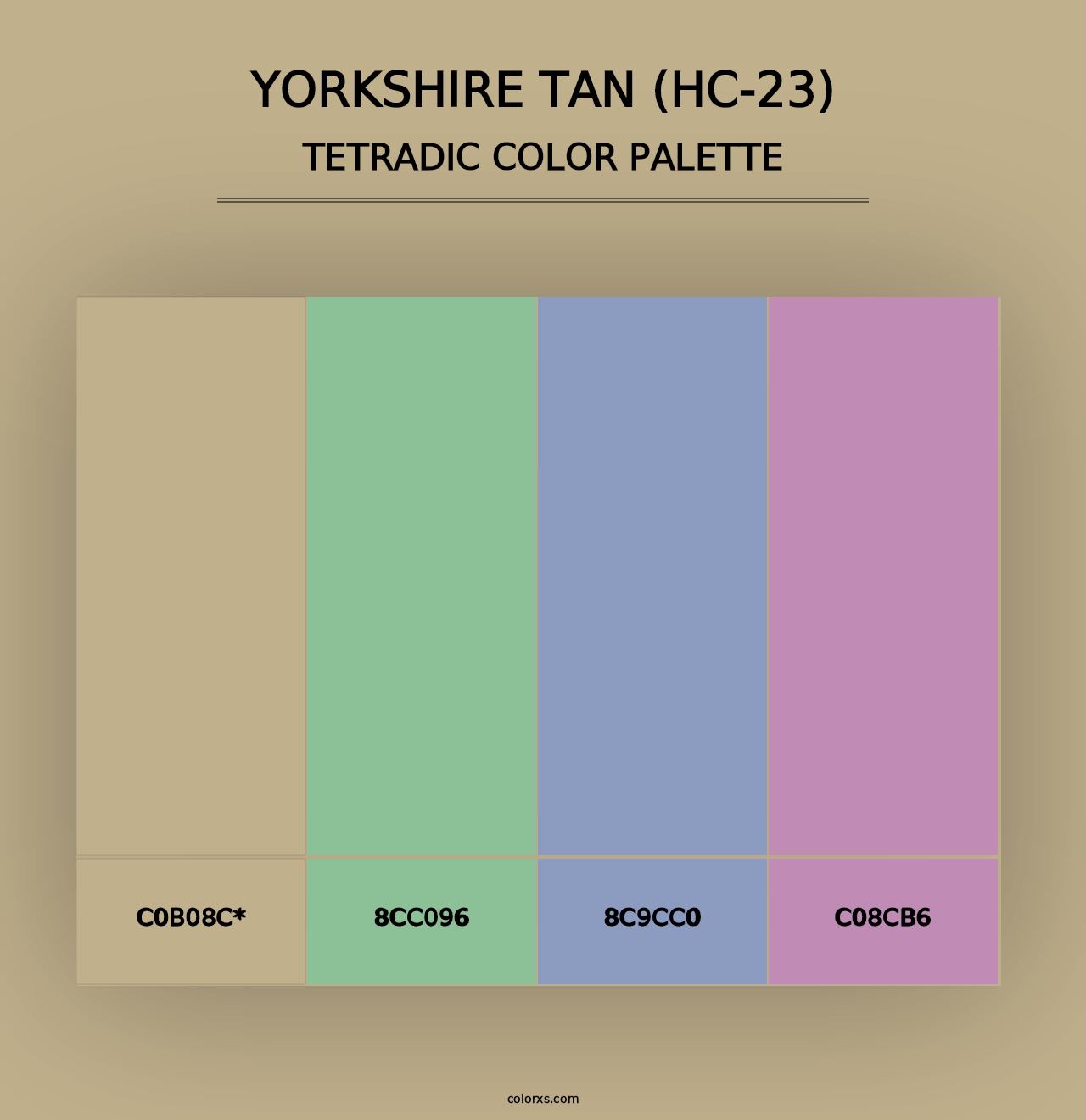 Yorkshire Tan (HC-23) - Tetradic Color Palette