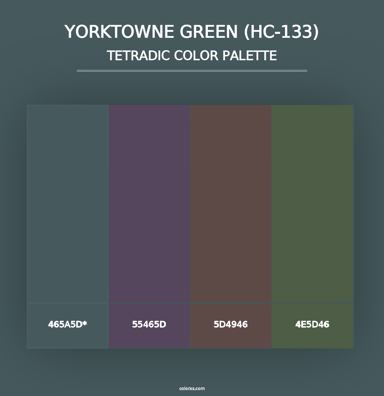 Yorktowne Green (HC-133) - Tetradic Color Palette