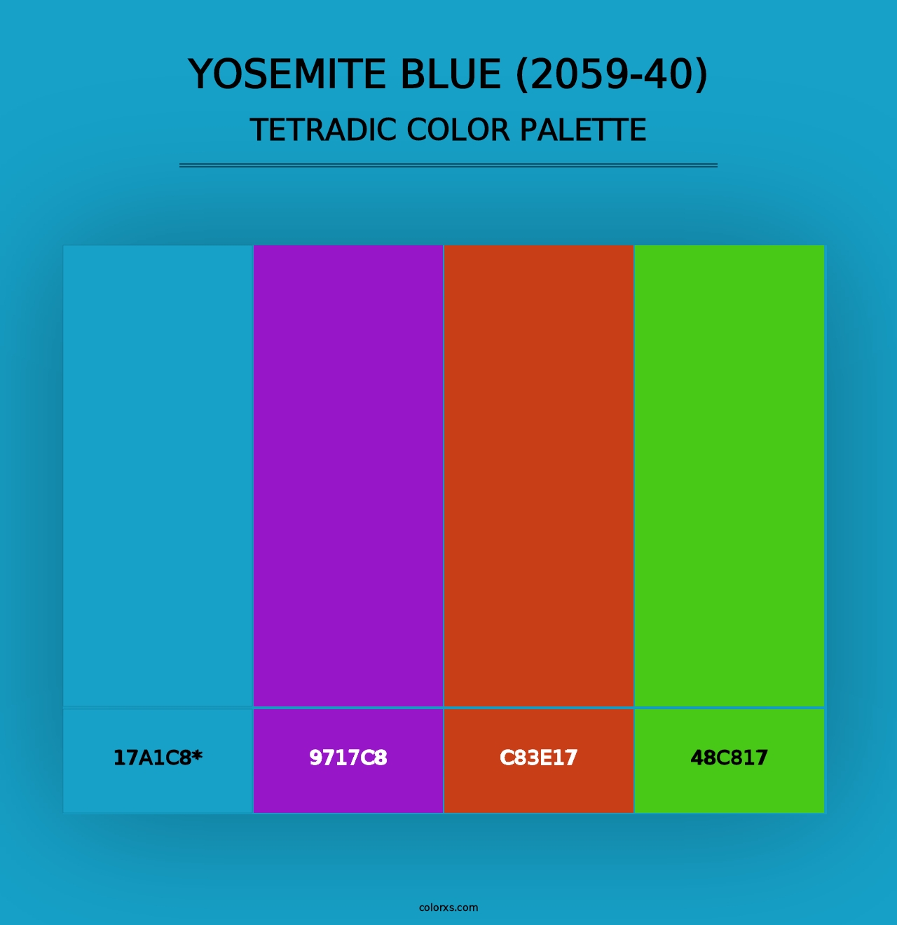 Yosemite Blue (2059-40) - Tetradic Color Palette