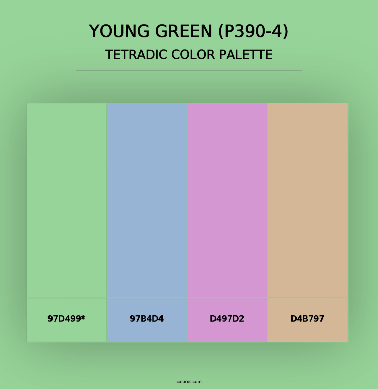 Young Green (P390-4) - Tetradic Color Palette